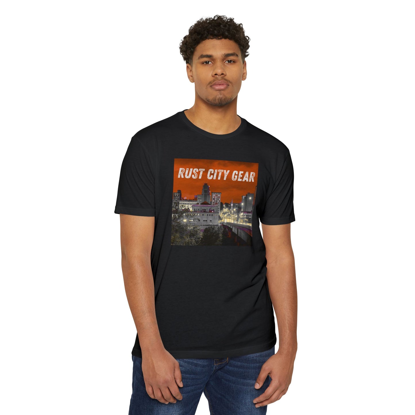 Rust City Gear T-Shirt, Unisex Graphic Tee, Urban Streetwear, City Love Shirt, Gift for Him/Her, Casual Everyday Wear