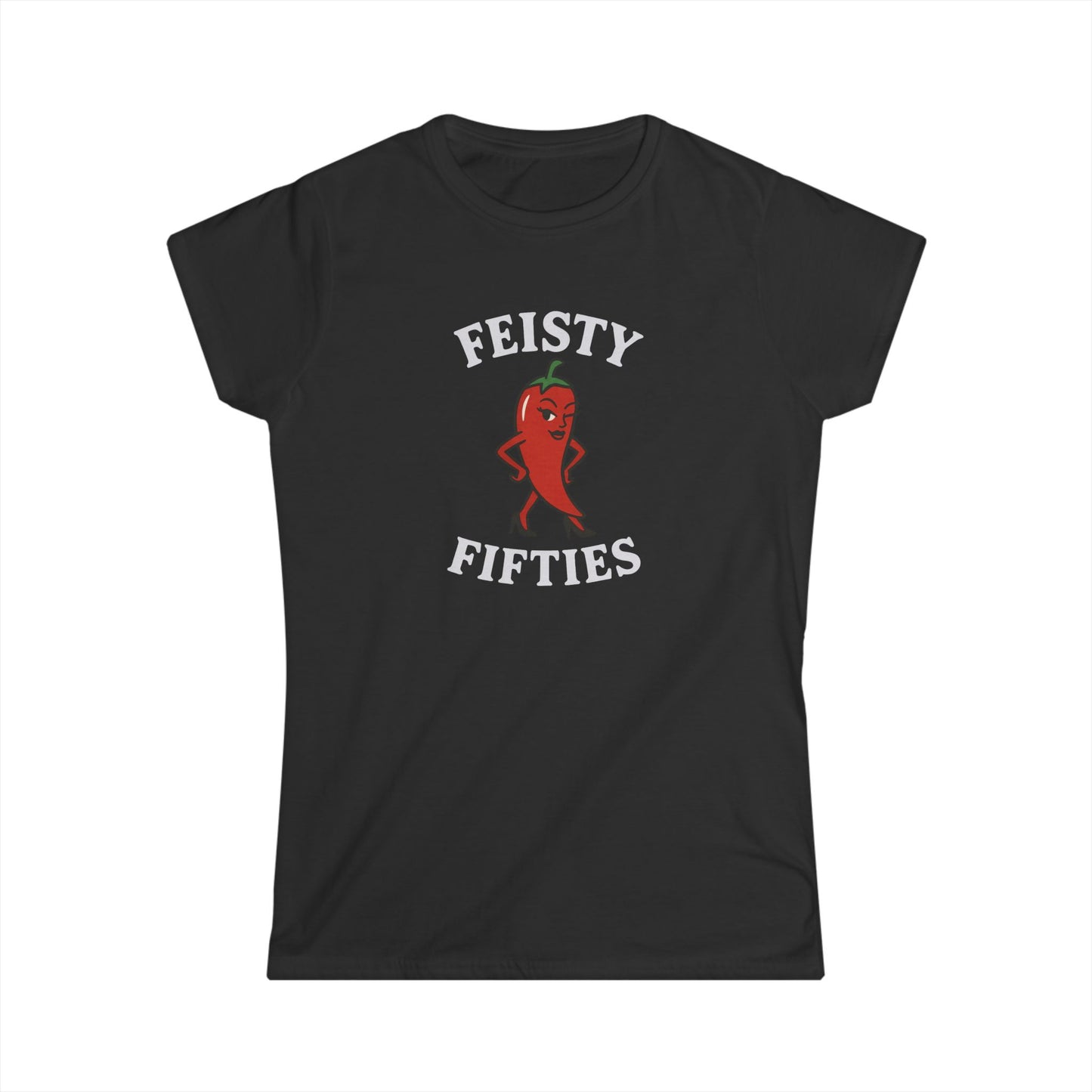 Feisty Fifties Women’s Tee, Fun Birthday Gift, Casual Everyday Wear, Sassy Quote Shirt, Women’s Graphic Tee, Birthday Celebration Outfit