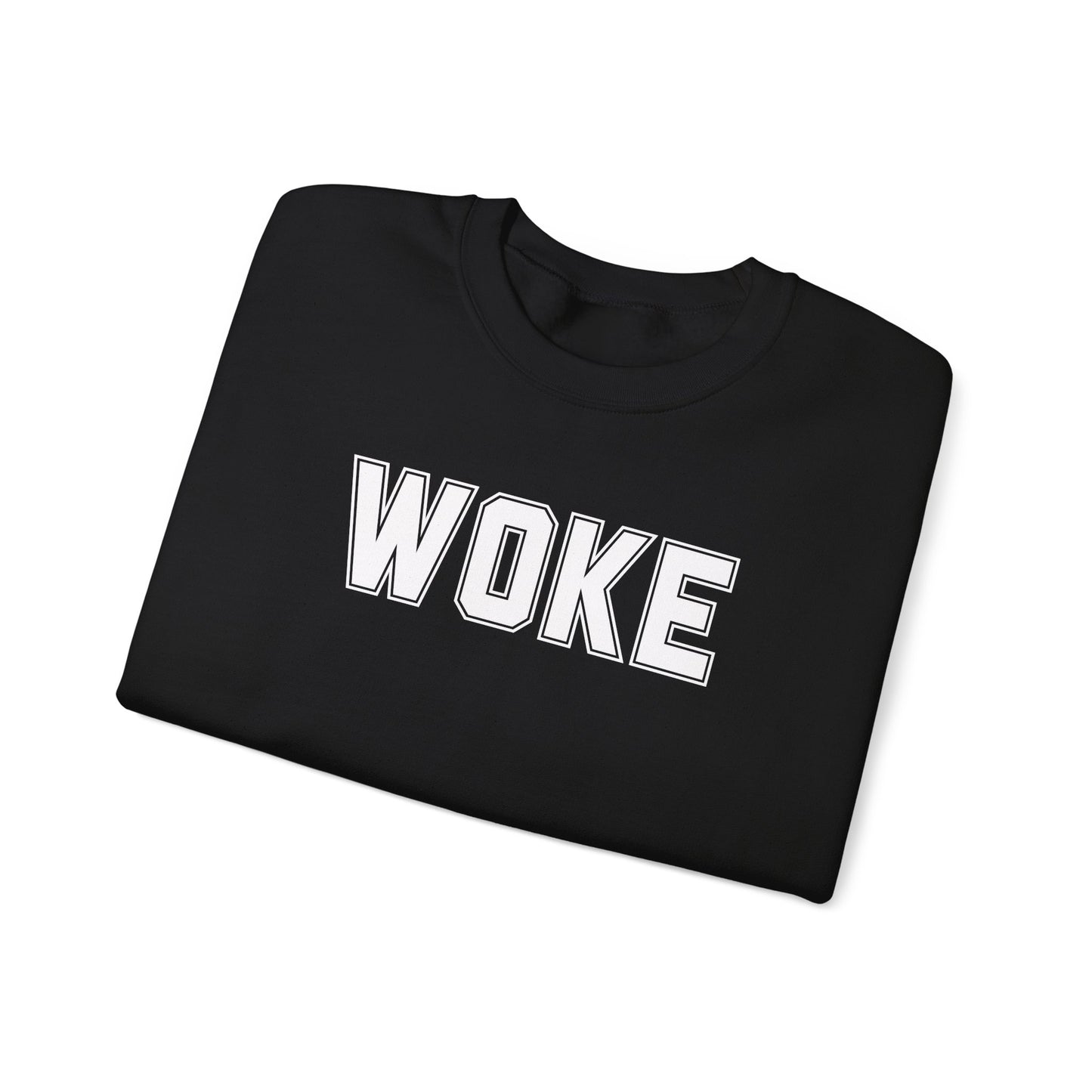 Woke Unisex Crewneck Sweatshirt | Cozy Casual Wear, Gift for Activists, Everyday Hoodie, Modern Statement Piece, Perfect for Fall