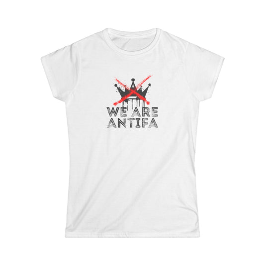 Antifa Crown Graphic Tee — "We Are Antifa" Women's T-Shirt