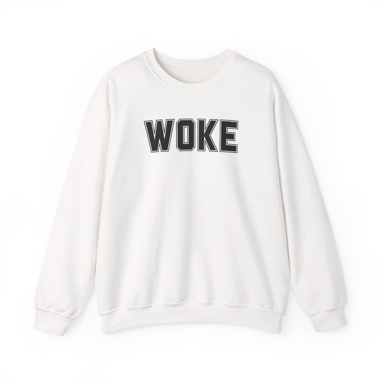 Woke Unisex Crewneck Sweatshirt | Cozy Casual Wear, Gift for Activists, Everyday Hoodie, Modern Statement Piece, Perfect for Fall