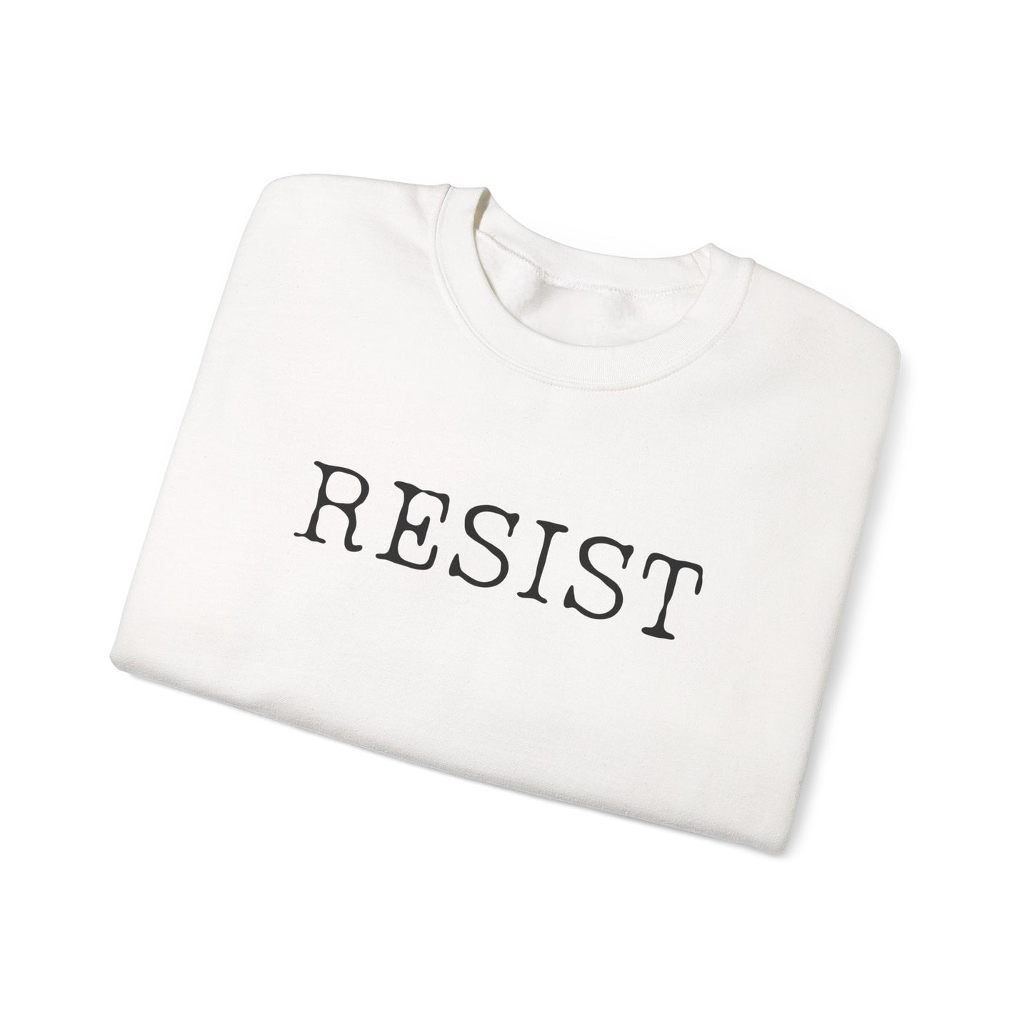 Resist Crewneck Sweatshirt, Comfortable Unisex Sweater, Everyday Wear, Activism Apparel, Gift for Protesters, Casual Style