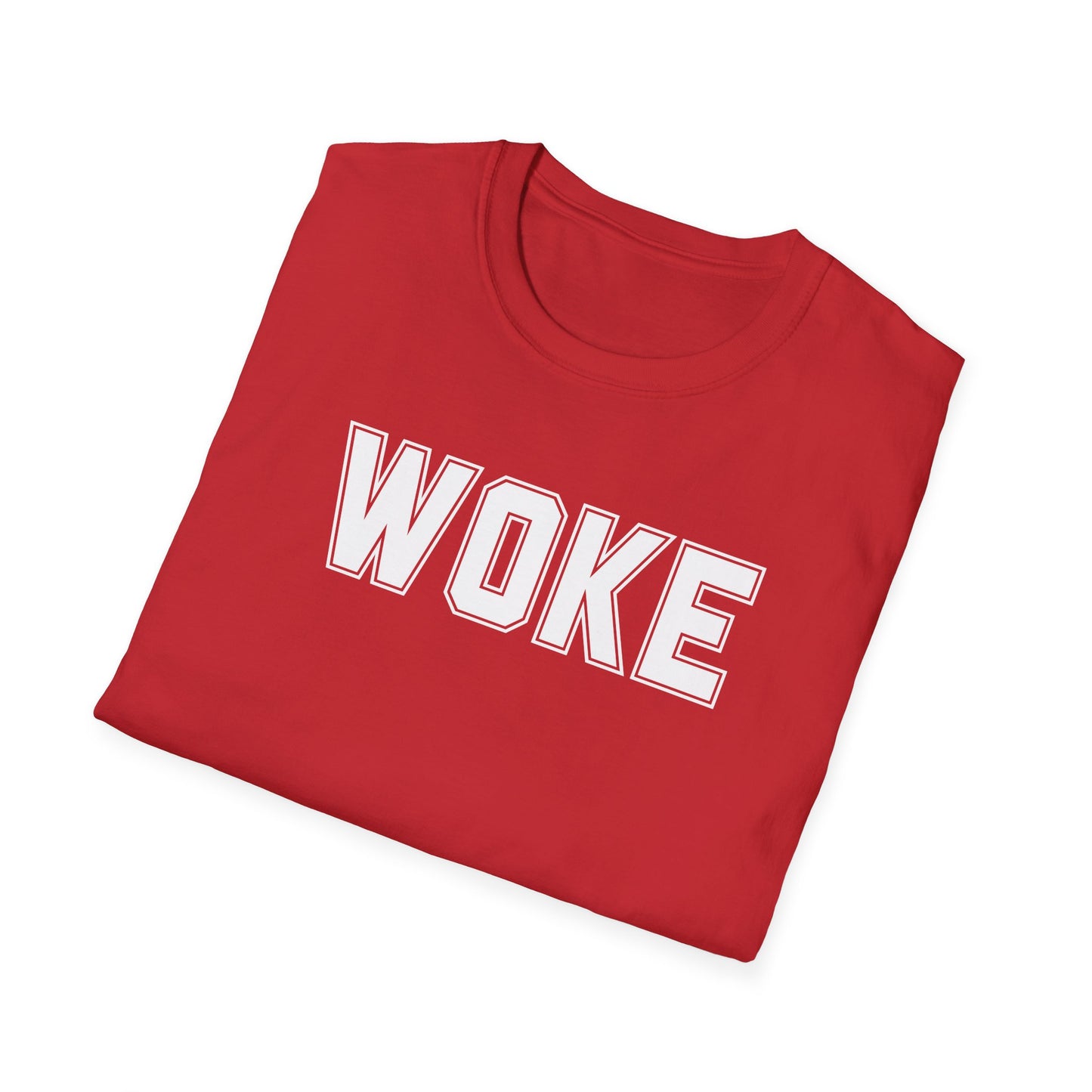 Woke Unisex Softstyle T-Shirt, Empowerment Tee, Statement Shirt, Gift for Activists, Casual Wear, Everyday Fashion