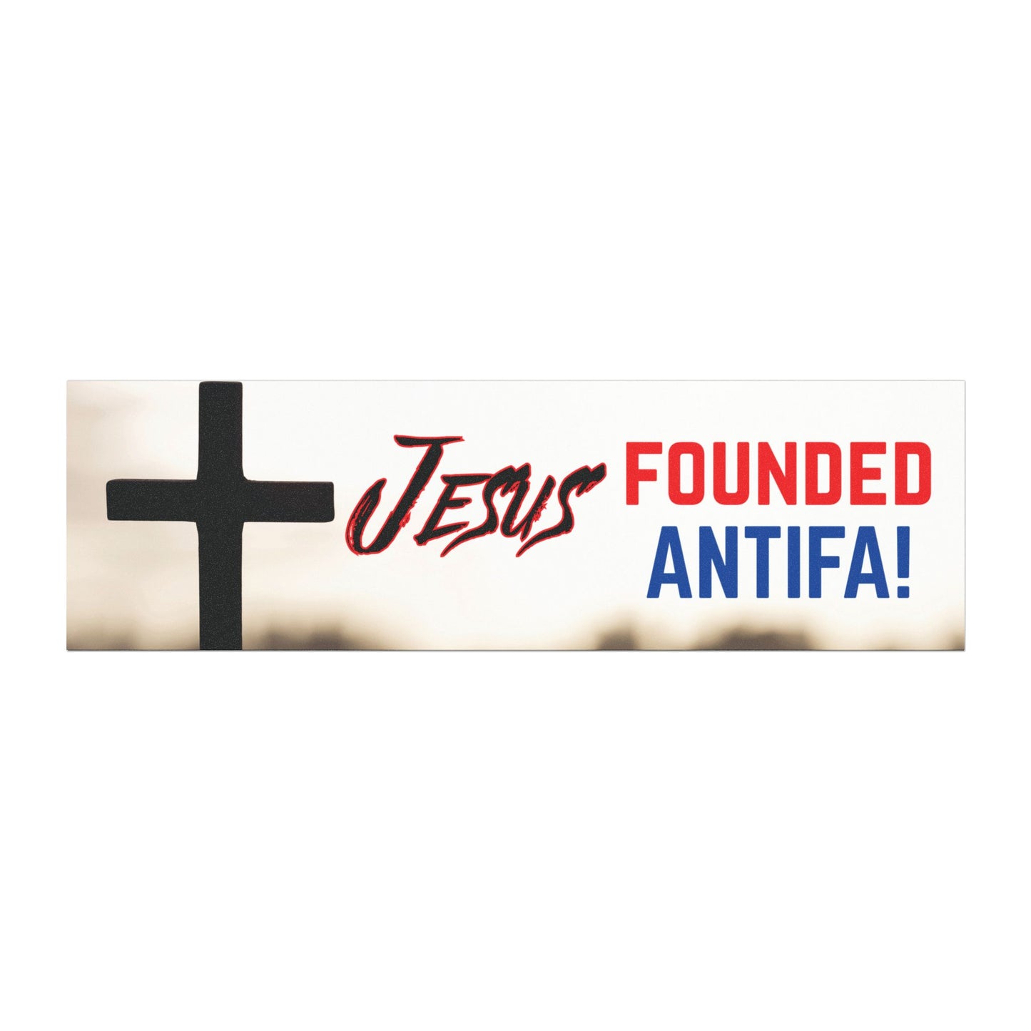 Jesus Founded Antifa Car Magnet, Religious Car Accessory, Funny Bumper Sticker, Christian Magnet, Car Decor