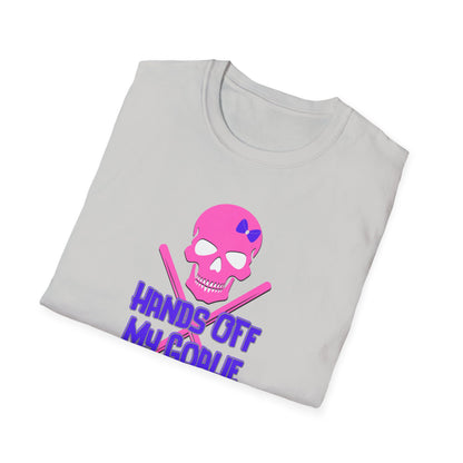 Skull Graphic T-Shirt - Hands Off My Goalie, Hockey Fan Tee, Unisex Funny Shirt, Cool Gift for Sports Lovers, Casual Wear