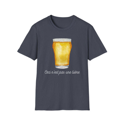 Beer Glass Unisex T-Shirt | Magritte Inspired Design