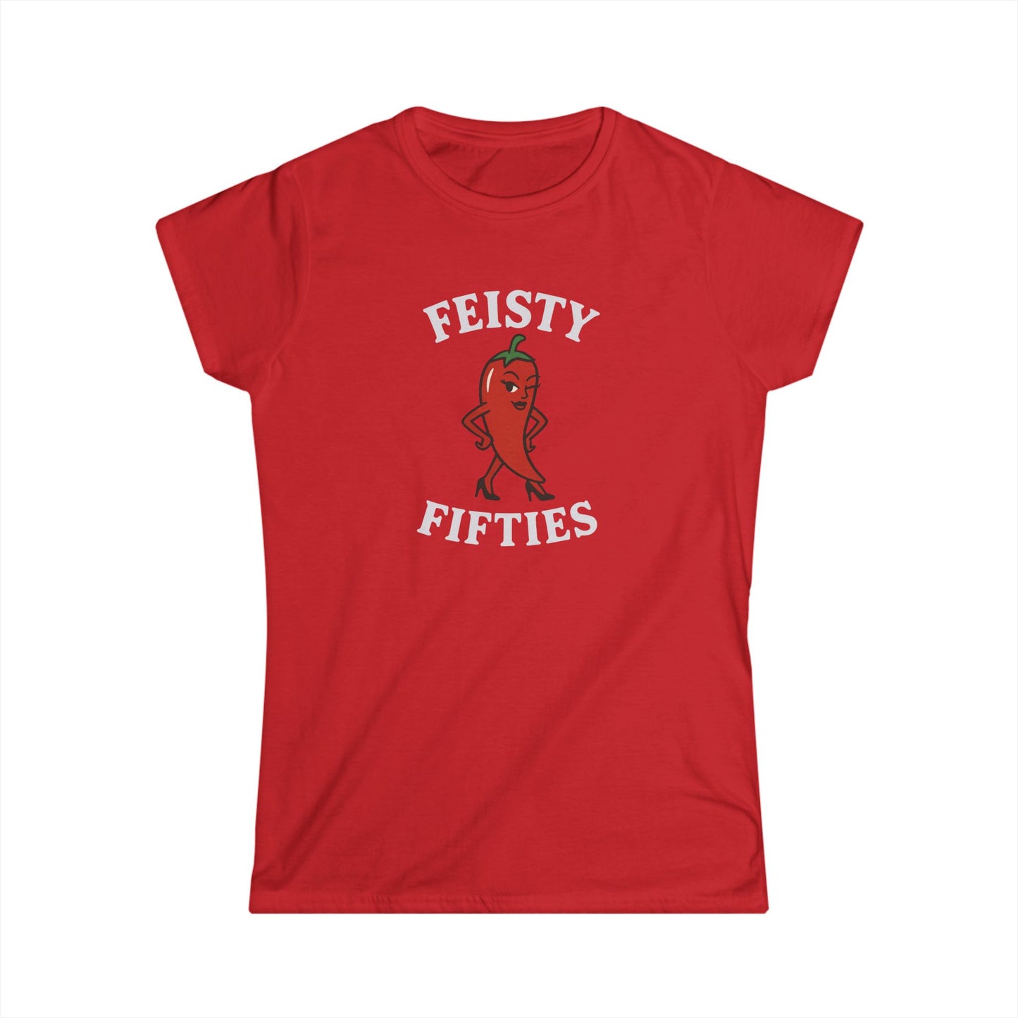 Feisty Fifties Women’s Tee, Fun Birthday Gift, Casual Everyday Wear, Sassy Quote Shirt, Women’s Graphic Tee, Birthday Celebration Outfit