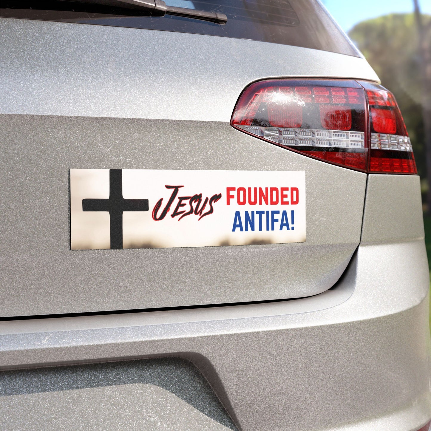 Jesus Founded Antifa Car Magnet, Religious Car Accessory, Funny Bumper Sticker, Christian Magnet, Car Decor