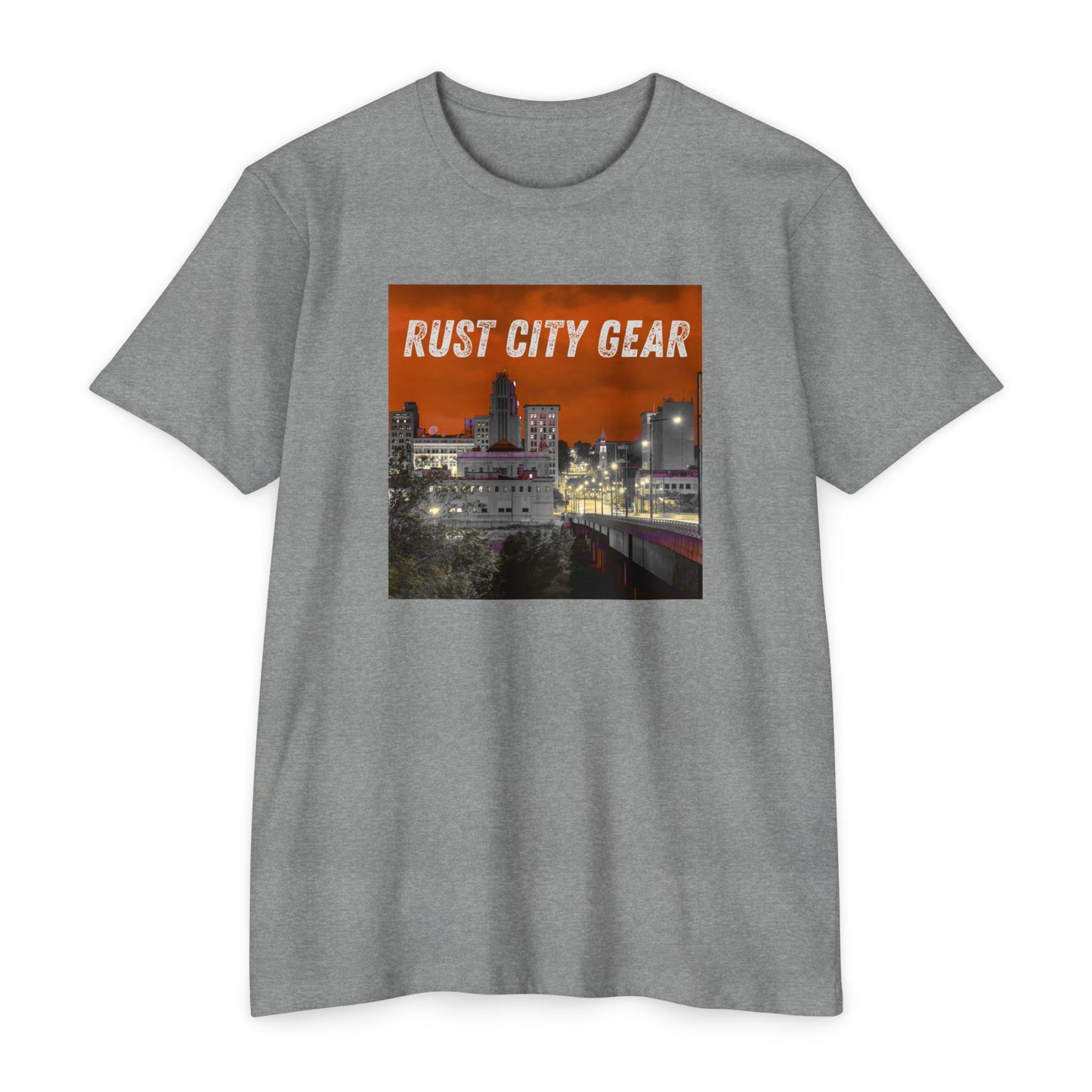 Rust City Gear T-Shirt, Unisex Graphic Tee, Urban Streetwear, City Love Shirt, Gift for Him/Her, Casual Everyday Wear