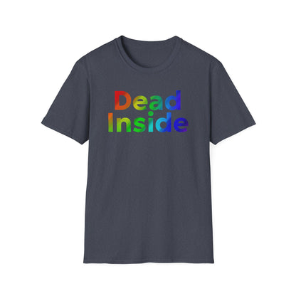 Colorful 'Dead Inside' Unisex Softstyle T-Shirt, Funny Graphic Tee, Casual Wear, Gift Idea, Everyday Comfort