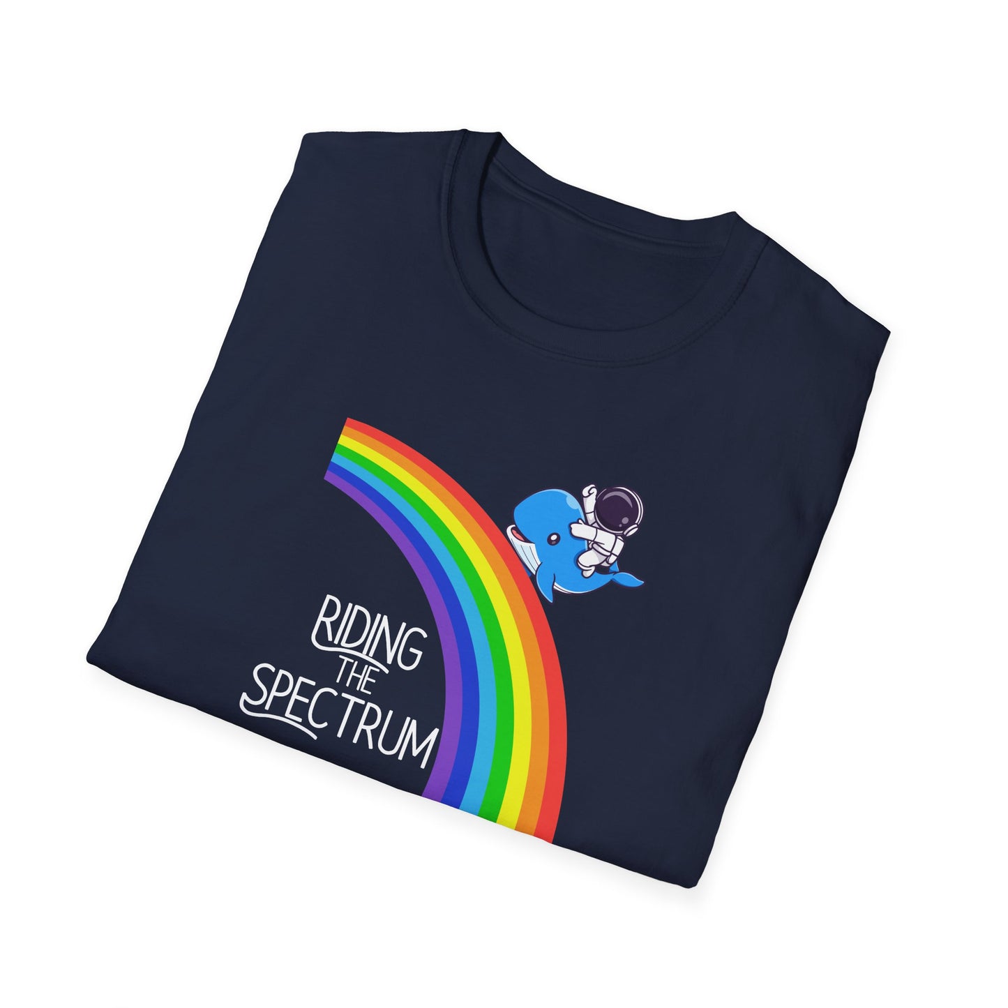 Riding the Spectrum T-Shirt - Joyful Unisex Tee for Celebrations, Gift for Friends, LGBTQ+ Pride, Positive Vibes, Casual Wear