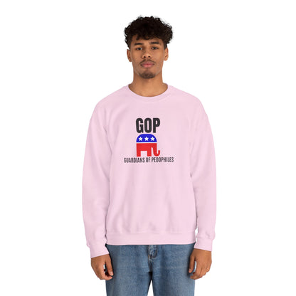 GOP Pedo Crewneck Sweatshirt - Protest Apparel, Funny Sweatshirt, Gift for Activists, Casual Wear, Unisex Clothing