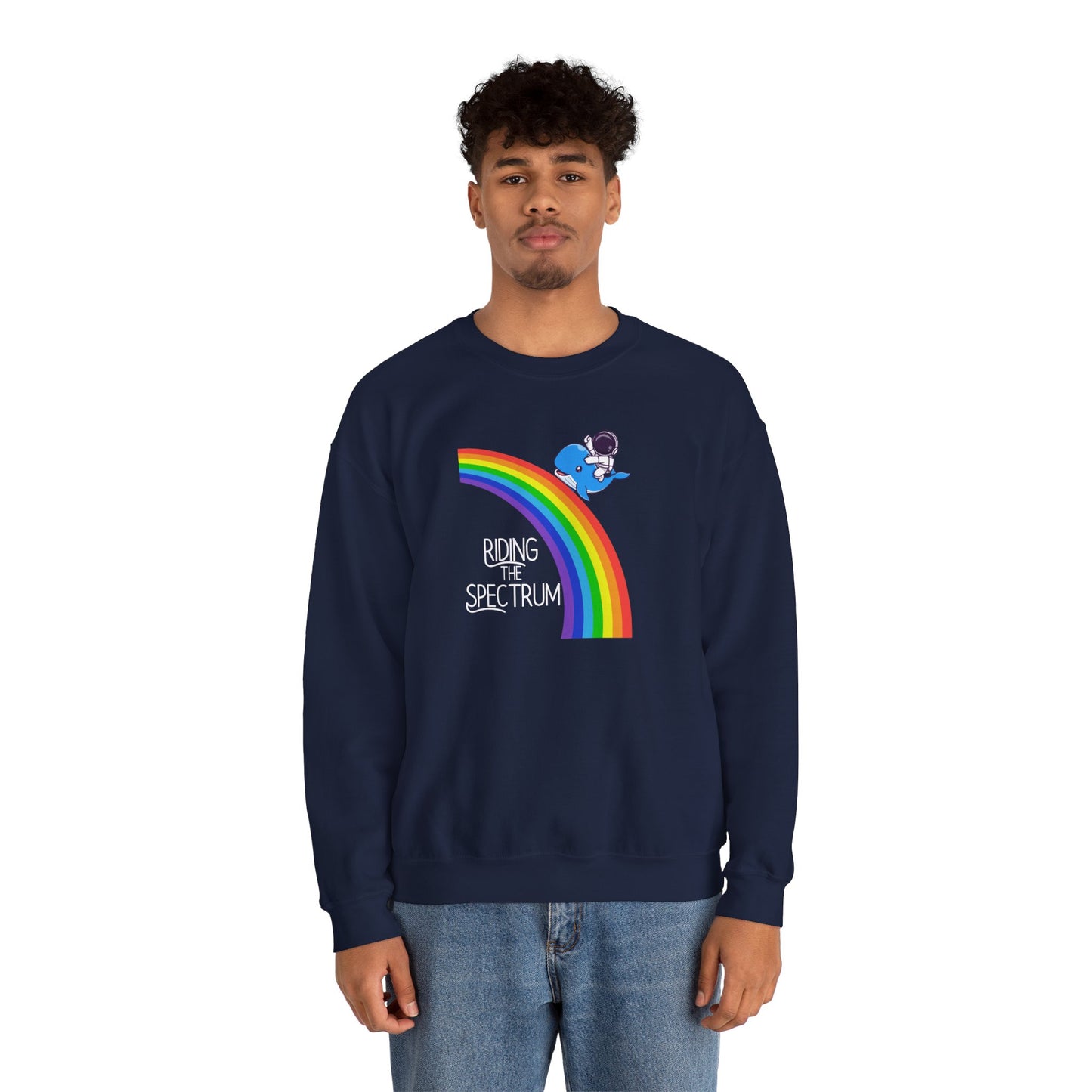 Rainbow Spectrum Crewneck Sweatshirt - Unisex Cozy Top, Gift for Autism Awareness, LGBTQ+ Pride Sweatshirt, Comfortable Everyday Wear, [...]