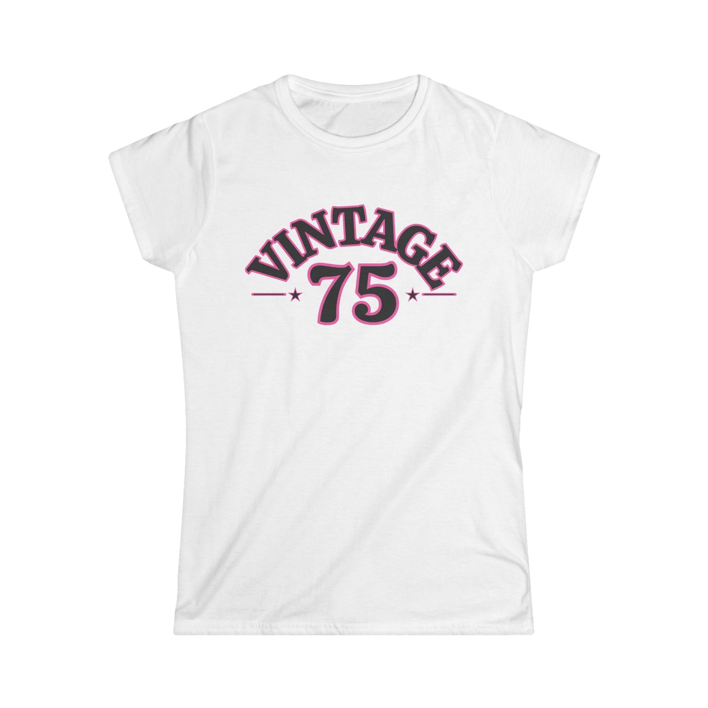Vintage 75 Women's Tee - Retro Style Shirt, Casual Outfit, Gift for Her, Birthday, Nostalgic Apparel, Vintage Lover's Fashion