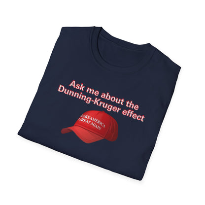 Dunning-Kruger Effect Tee, Unisex Graphic T-Shirt, Funny Education Shirt, Humor Apparel, Casual Wear, Gift for Teachers