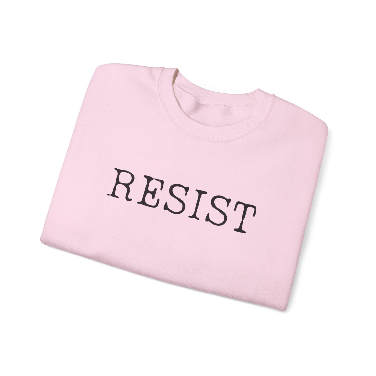 Resist Crewneck Sweatshirt, Comfortable Unisex Sweater, Everyday Wear, Activism Apparel, Gift for Protesters, Casual Style