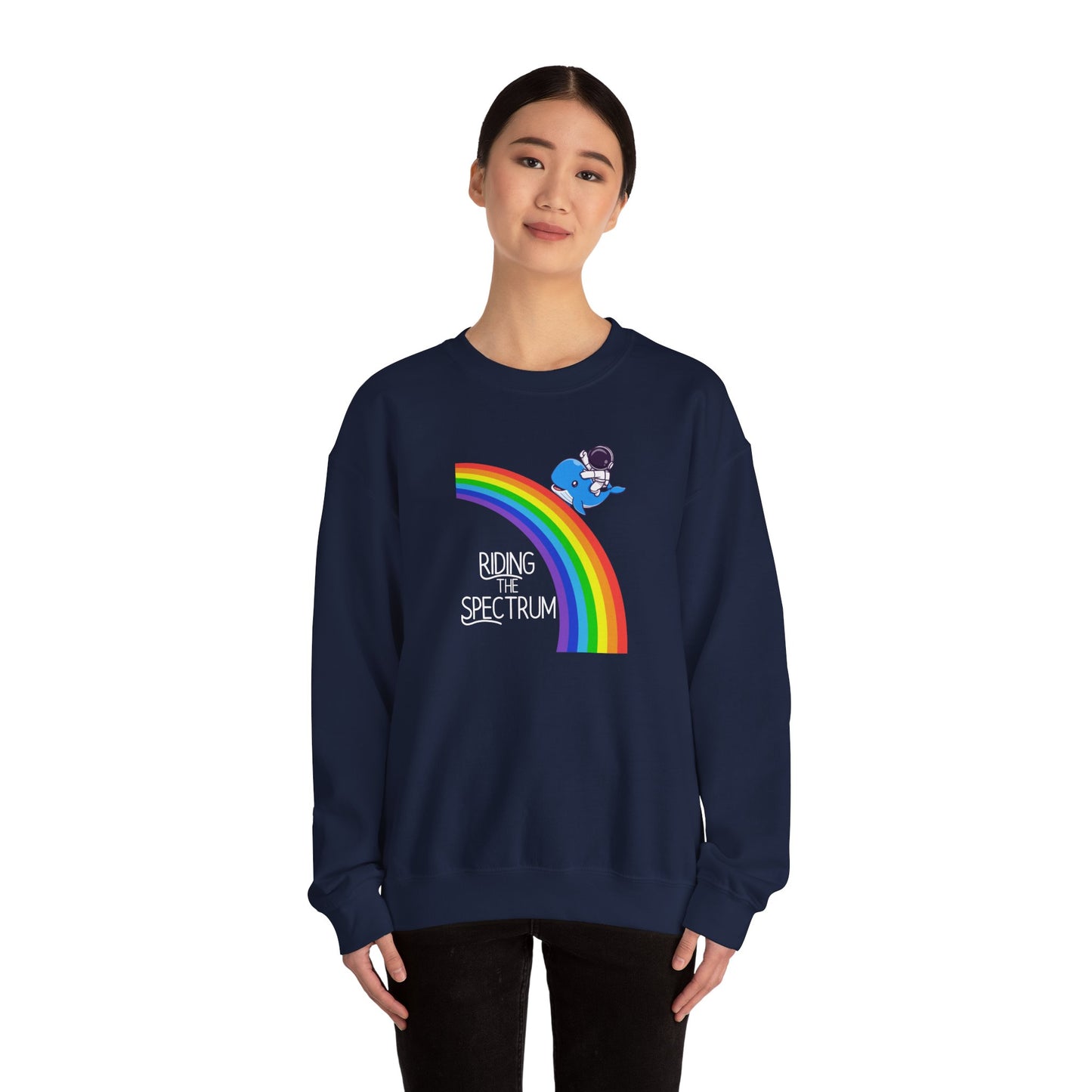Rainbow Spectrum Crewneck Sweatshirt - Unisex Cozy Top, Gift for Autism Awareness, LGBTQ+ Pride Sweatshirt, Comfortable Everyday Wear, [...]