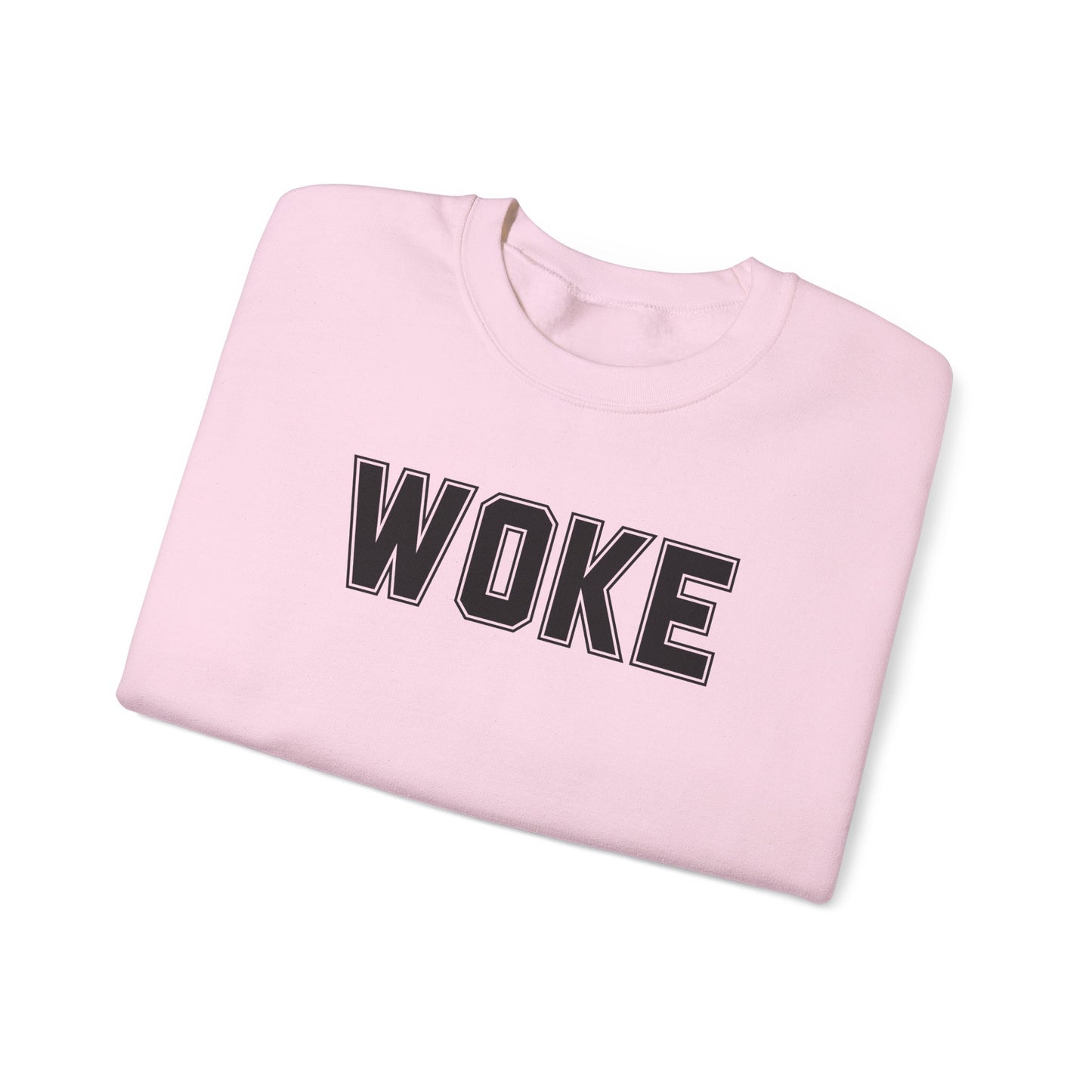 Woke Unisex Crewneck Sweatshirt | Cozy Casual Wear, Gift for Activists, Everyday Hoodie, Modern Statement Piece, Perfect for Fall