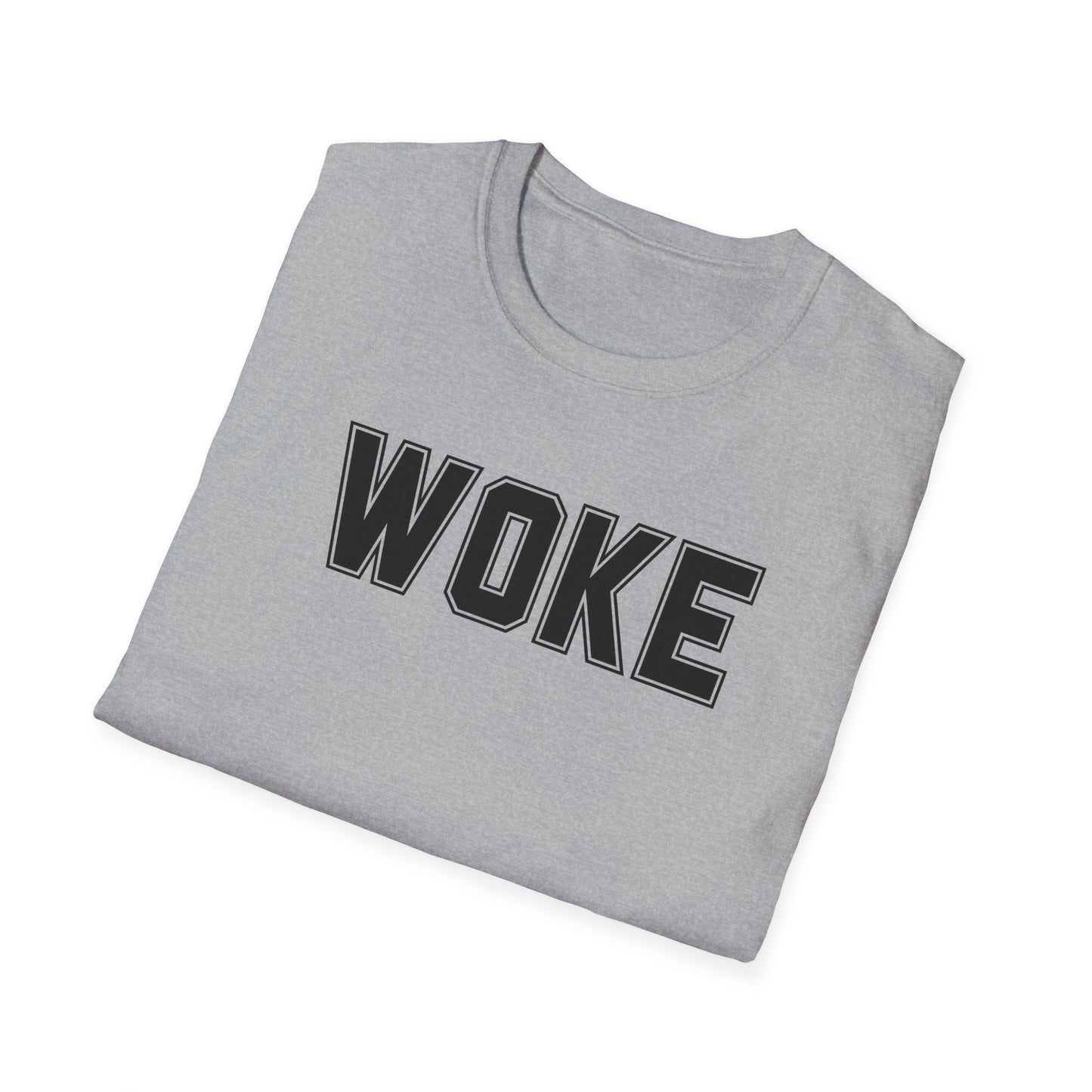 Woke Unisex Softstyle T-Shirt, Empowerment Tee, Statement Shirt, Gift for Activists, Casual Wear, Everyday Fashion