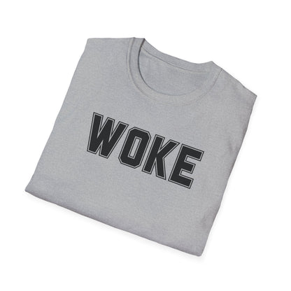 Woke Unisex Softstyle T-Shirt, Empowerment Tee, Statement Shirt, Gift for Activists, Casual Wear, Everyday Fashion