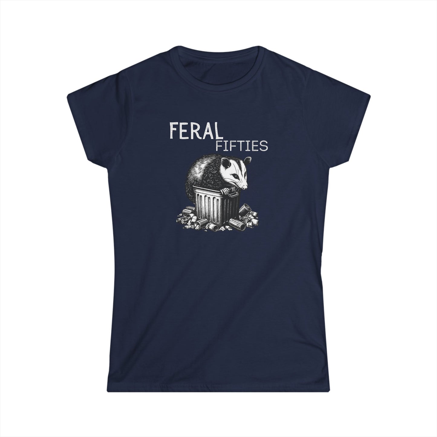 Feral Fifties Tee - Fun Graphic Women's Softstyle T-Shirt, Perfect for Birthdays, Casual Wear, Wildlife Lovers, Gift Idea