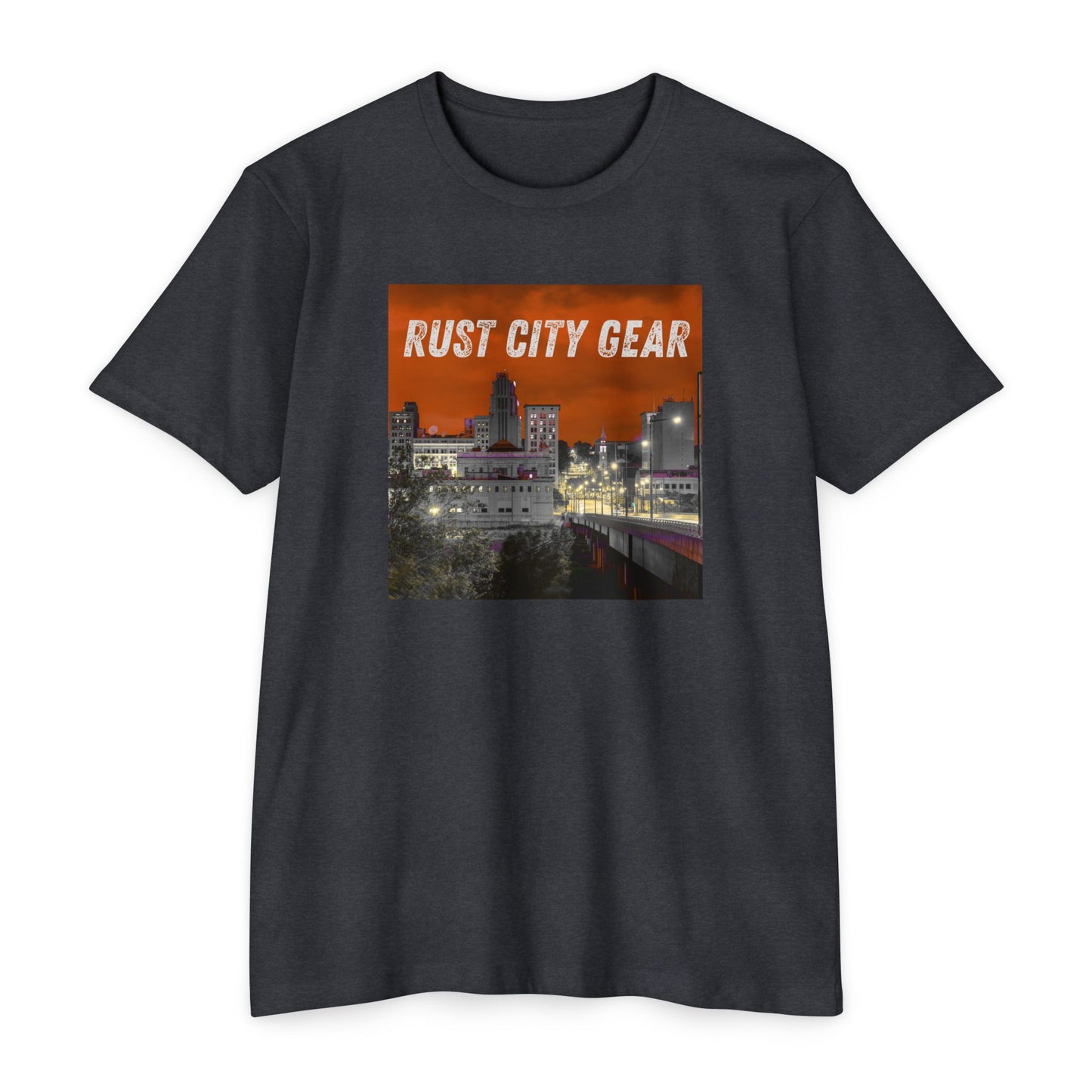 Rust City Gear T-Shirt, Unisex Graphic Tee, Urban Streetwear, City Love Shirt, Gift for Him/Her, Casual Everyday Wear