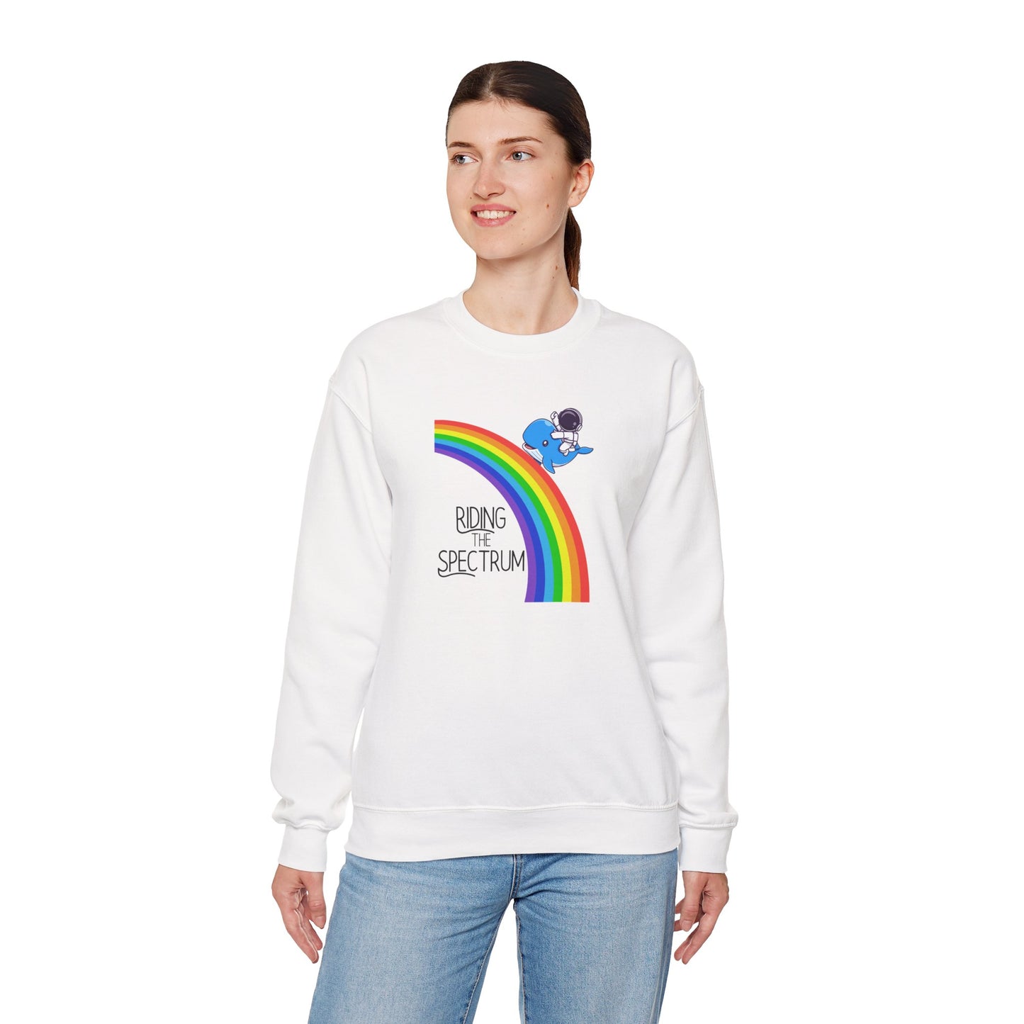 Rainbow Spectrum Crewneck Sweatshirt - Unisex Cozy Top, Gift for Autism Awareness, LGBTQ+ Pride Sweatshirt, Comfortable Everyday Wear, [...]