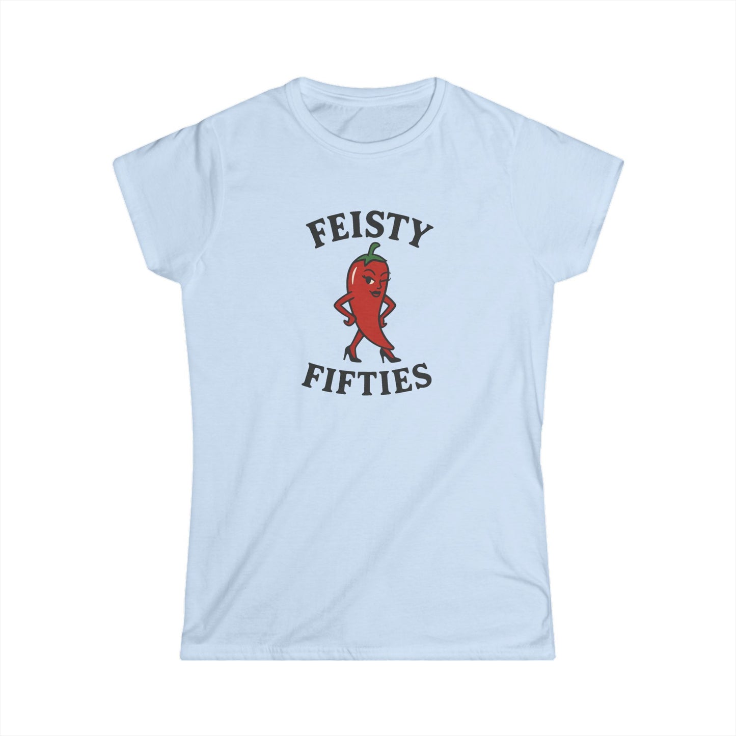 Feisty Fifties Women’s Tee, Fun Birthday Gift, Casual Everyday Wear, Sassy Quote Shirt, Women’s Graphic Tee, Birthday Celebration Outfit