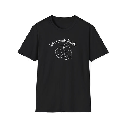 God's Favorite Mistake Unisex Softstyle T-Shirt, Father's Day Gift, Funny Dad Shirt, Casual Tee, Gift for Dads