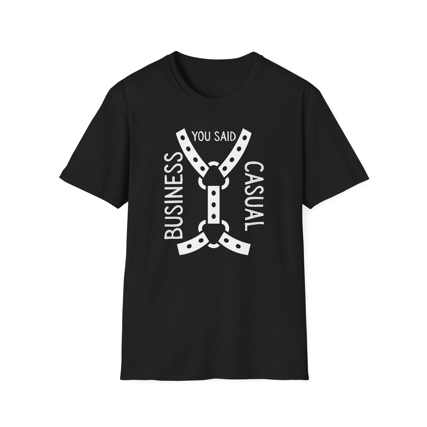 Bondage Casual Humor T-Shirt - Business Casual, Funny Tee for Work, Gift for Office Friends, Unisex Softstyle Shirt, Everyday Wear