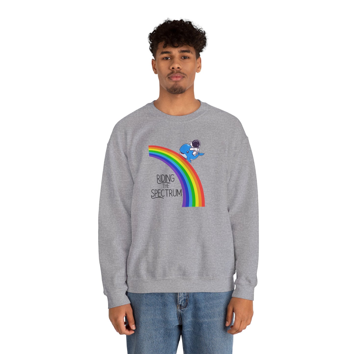 Rainbow Spectrum Crewneck Sweatshirt - Unisex Cozy Top, Gift for Autism Awareness, LGBTQ+ Pride Sweatshirt, Comfortable Everyday Wear, [...]