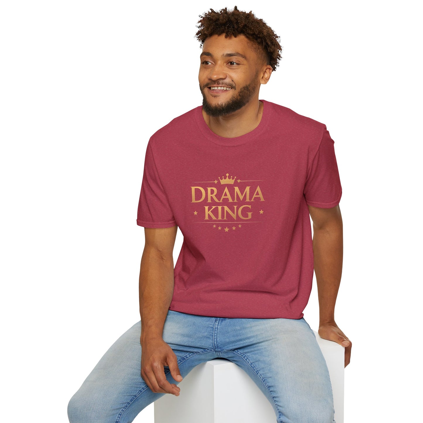 Drama King Unisex T-Shirt, Fun Gift for Theatrical Lovers, Perfect for Parties, Birthdays, Casual Wear