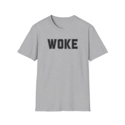 Woke Unisex Softstyle T-Shirt, Empowerment Tee, Statement Shirt, Gift for Activists, Casual Wear, Everyday Fashion