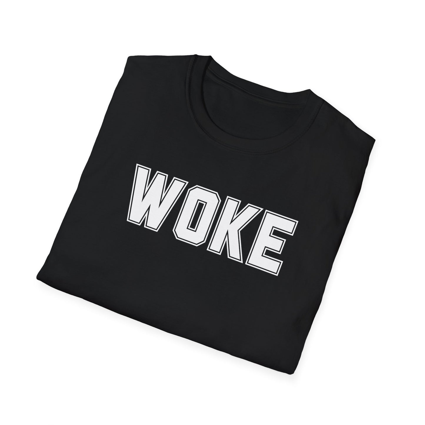 Woke Unisex Softstyle T-Shirt, Empowerment Tee, Statement Shirt, Gift for Activists, Casual Wear, Everyday Fashion