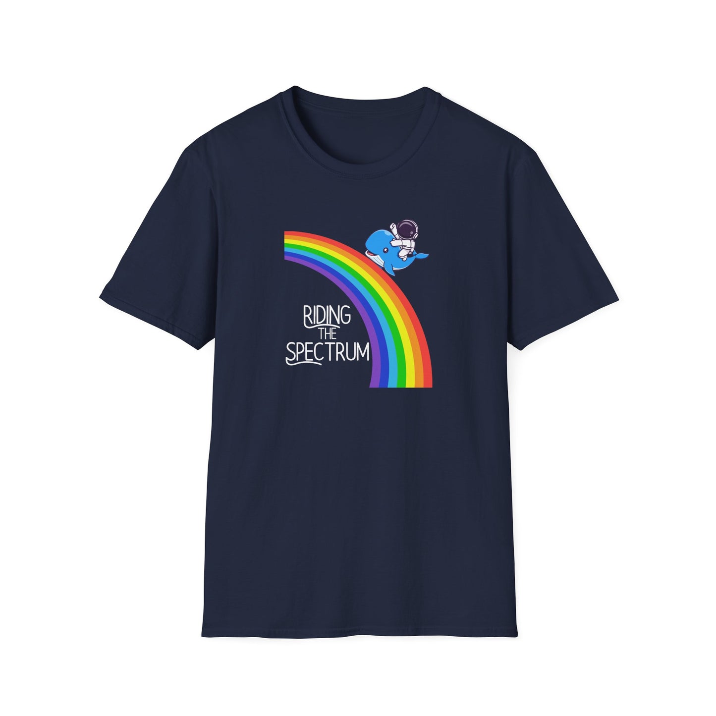 Riding the Spectrum T-Shirt - Joyful Unisex Tee for Celebrations, Gift for Friends, LGBTQ+ Pride, Positive Vibes, Casual Wear