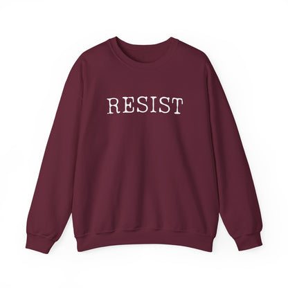 Resist Crewneck Sweatshirt, Comfortable Unisex Sweater, Everyday Wear, Activism Apparel, Gift for Protesters, Casual Style