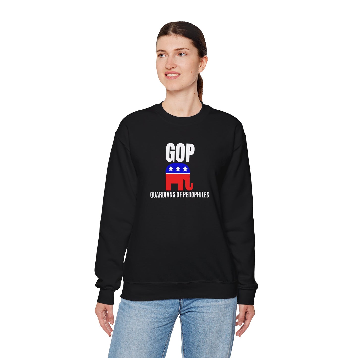 GOP Pedo Crewneck Sweatshirt - Protest Apparel, Funny Sweatshirt, Gift for Activists, Casual Wear, Unisex Clothing