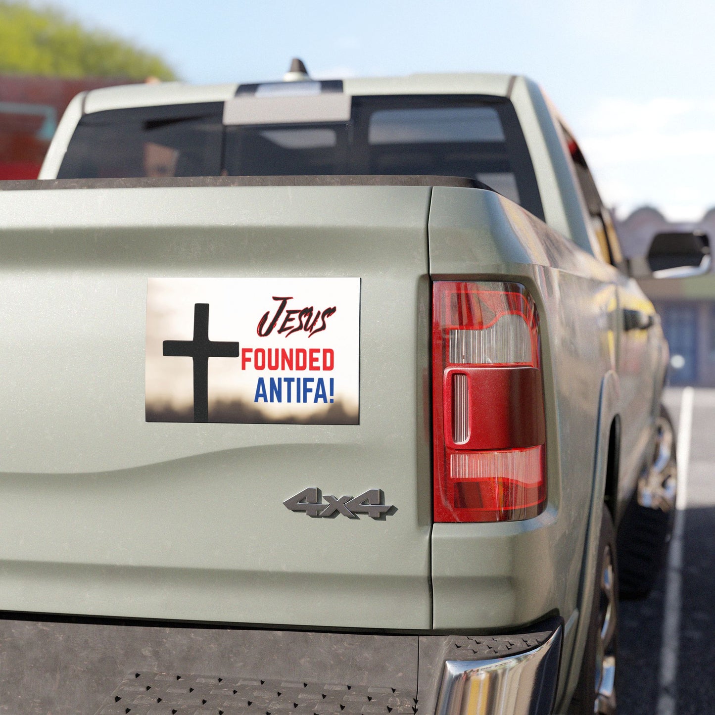 Jesus Founded Antifa Car Magnet, Religious Car Accessory, Funny Bumper Sticker, Christian Magnet, Car Decor