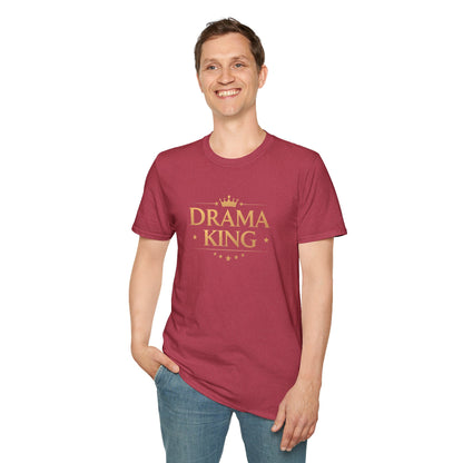 Drama King Unisex T-Shirt, Fun Gift for Theatrical Lovers, Perfect for Parties, Birthdays, Casual Wear