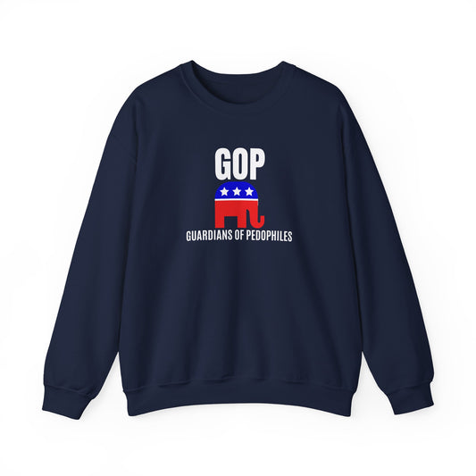 GOP Pedo Crewneck Sweatshirt - Protest Apparel, Funny Sweatshirt, Gift for Activists, Casual Wear, Unisex Clothing
