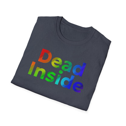 Colorful 'Dead Inside' Unisex Softstyle T-Shirt, Funny Graphic Tee, Casual Wear, Gift Idea, Everyday Comfort