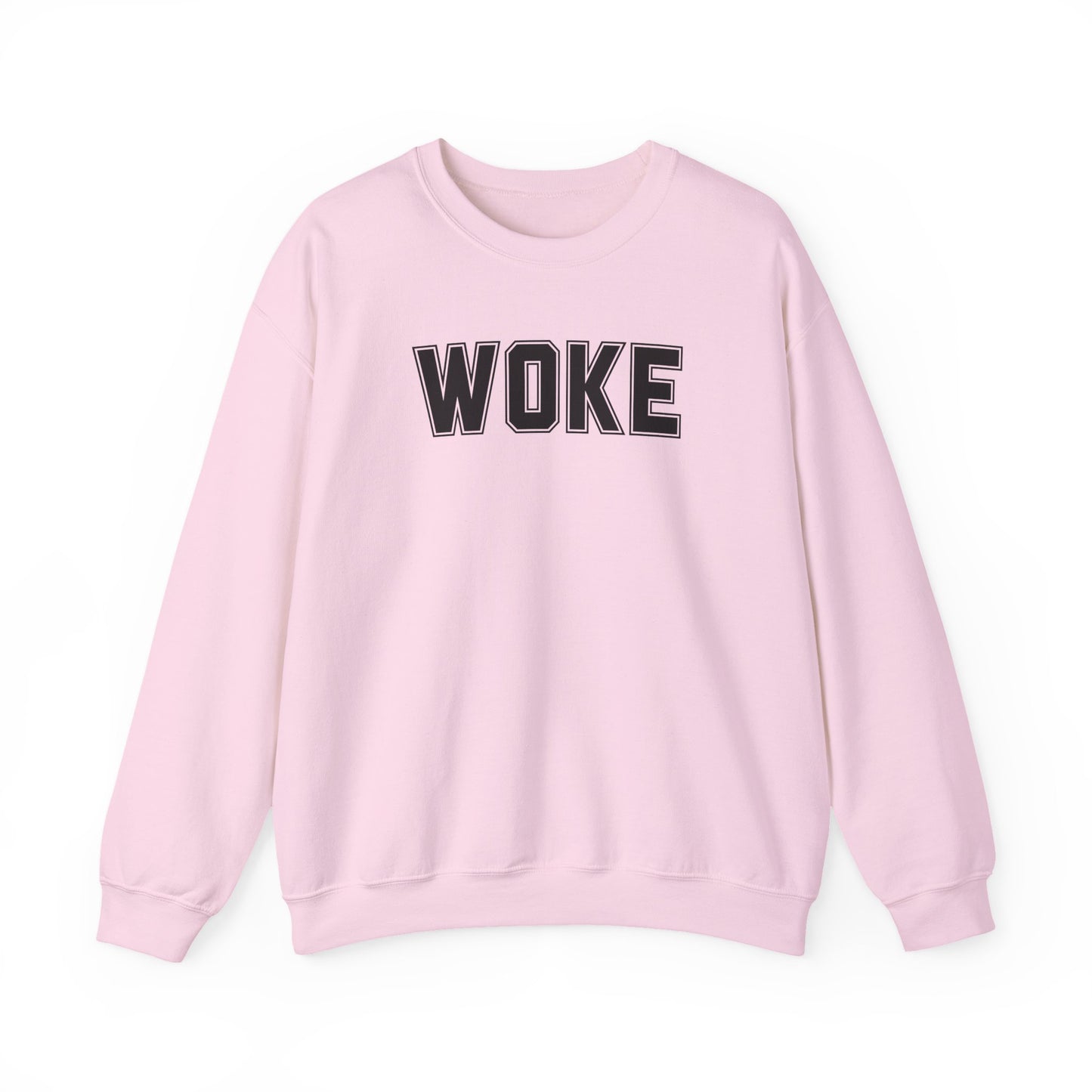 Woke Unisex Crewneck Sweatshirt | Cozy Casual Wear, Gift for Activists, Everyday Hoodie, Modern Statement Piece, Perfect for Fall