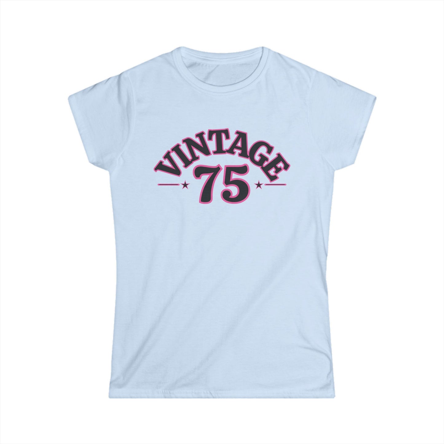 Vintage 75 Women's Tee - Retro Style Shirt, Casual Outfit, Gift for Her, Birthday, Nostalgic Apparel, Vintage Lover's Fashion