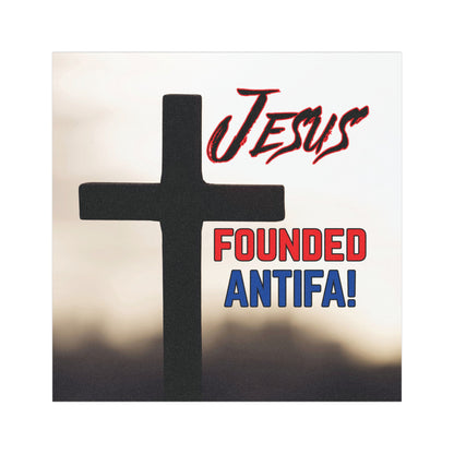 Jesus Founded Antifa Car Magnet, Religious Car Accessory, Funny Bumper Sticker, Christian Magnet, Car Decor