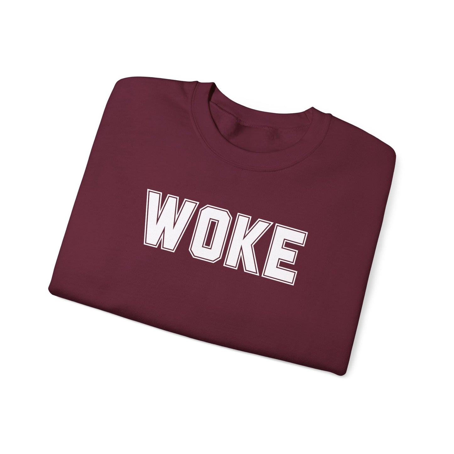 Woke Unisex Crewneck Sweatshirt | Cozy Casual Wear, Gift for Activists, Everyday Hoodie, Modern Statement Piece, Perfect for Fall