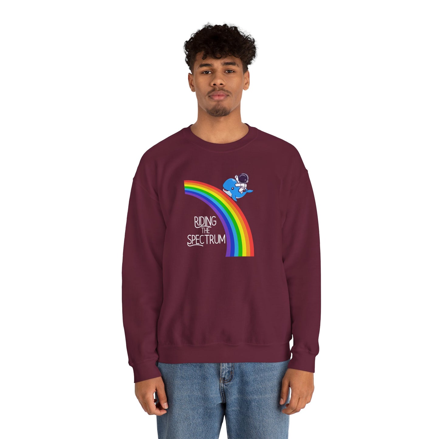 Rainbow Spectrum Crewneck Sweatshirt - Unisex Cozy Top, Gift for Autism Awareness, LGBTQ+ Pride Sweatshirt, Comfortable Everyday Wear, [...]