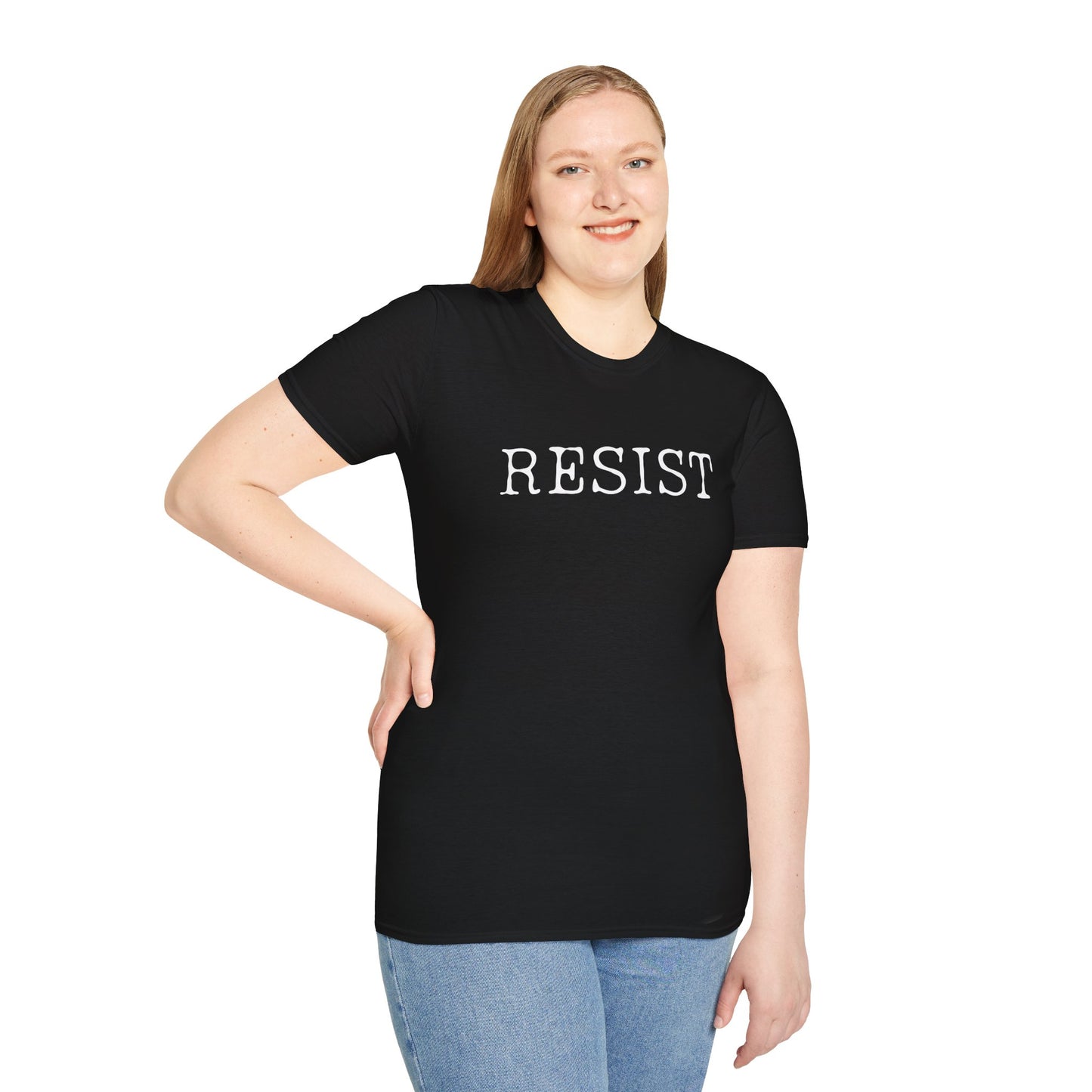 Resist Unisex Softstyle T-Shirt, Protest Shirt, Graphic Tee, Casual Wear, Activism Apparel, Gift for Change-Makers