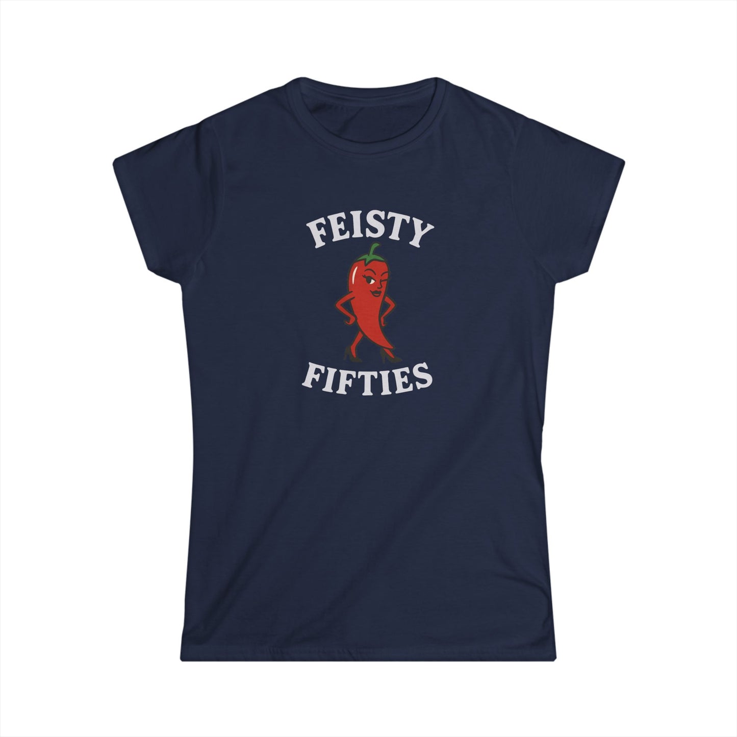 Feisty Fifties Women’s Tee, Fun Birthday Gift, Casual Everyday Wear, Sassy Quote Shirt, Women’s Graphic Tee, Birthday Celebration Outfit
