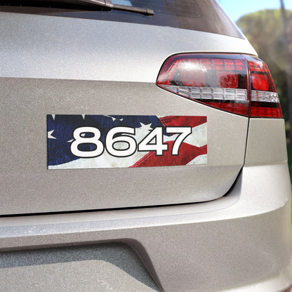 8647 Car Magnet - USA Flag Demand Removal of President