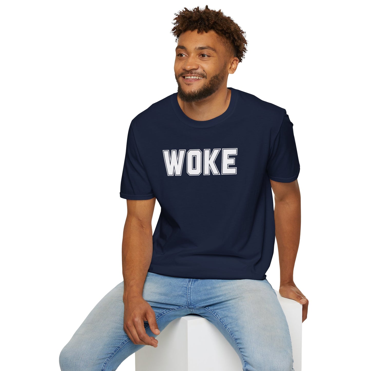 Woke Unisex Softstyle T-Shirt, Empowerment Tee, Statement Shirt, Gift for Activists, Casual Wear, Everyday Fashion